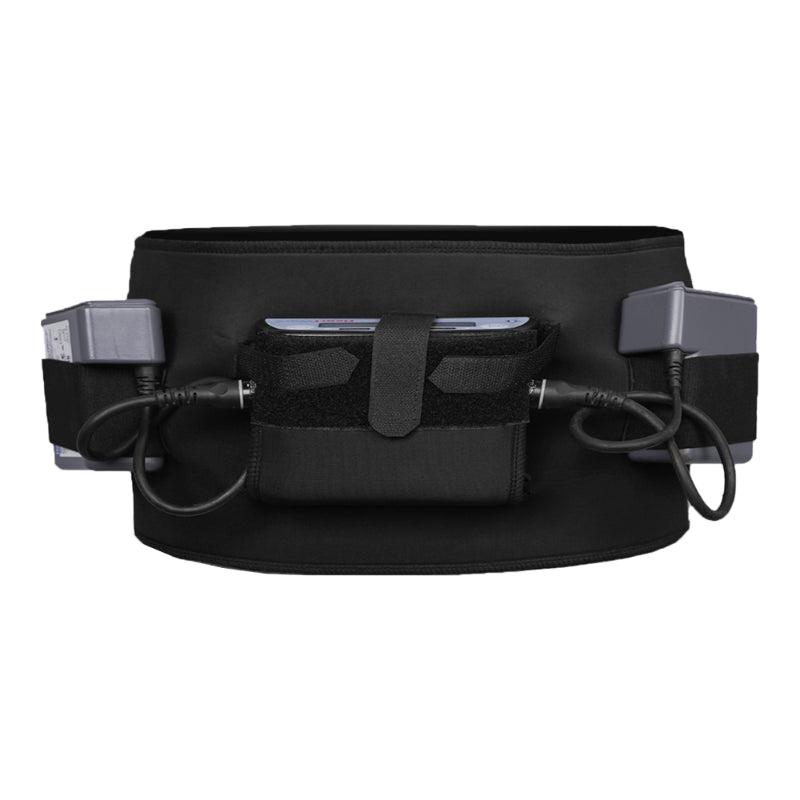 HeartWare LVAD Sleeping Belt with dual-lock controller pocket, elastic battery bands, triple hook-and-loop kidney strap.